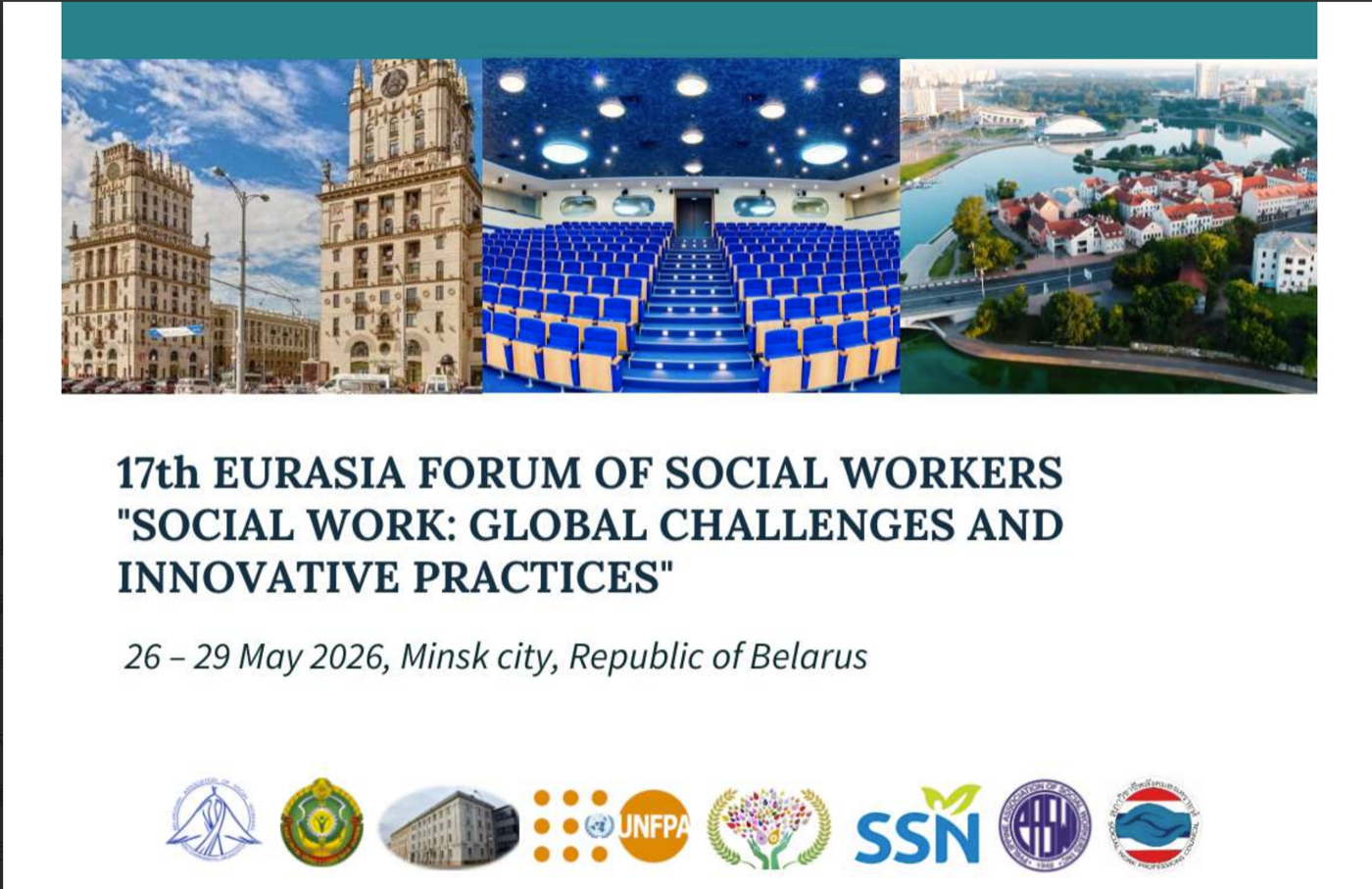 17th Eurasia Forum of Social Workers — 26–29 May 2026, Minsk, Republic of Belarus